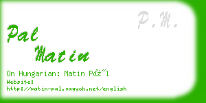 pal matin business card